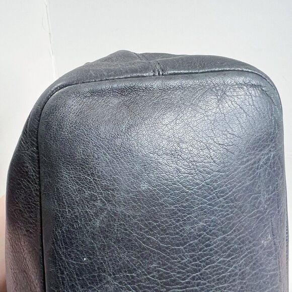 Coach Madison Black Leather Tote Bag Shoulder Bag Gold Chain Purse - Picture 10 of 12